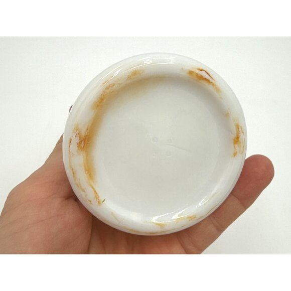 Three Vintage Milk Glass Vases Mid-20th Century Hobnail & Smooth & Candle Holder - Picture 10 of 13